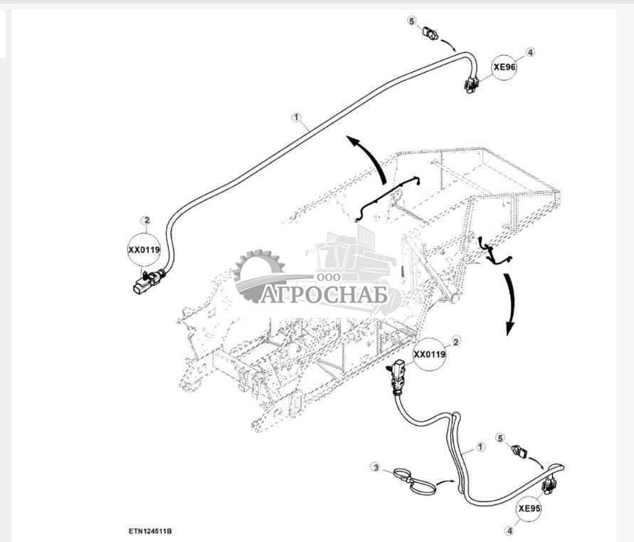 Жгут проводов соломоразбрасывателя 